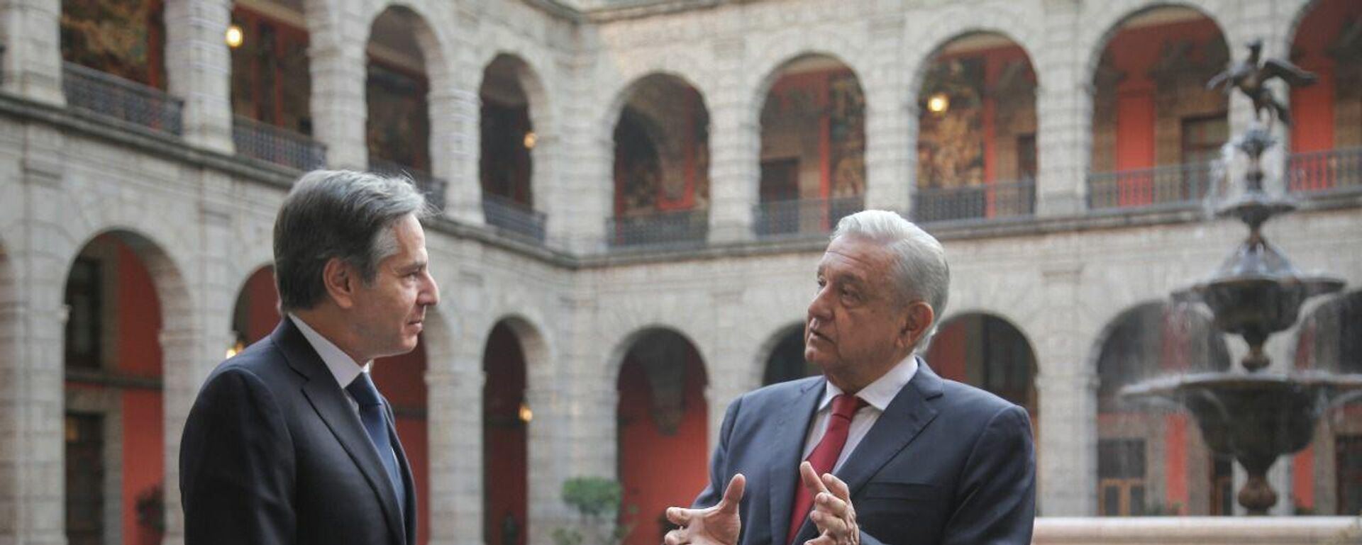 Antony Blinken y Andrés Manuel López Obrador  - Sputnik Mundo, 1920, 08.10.2021