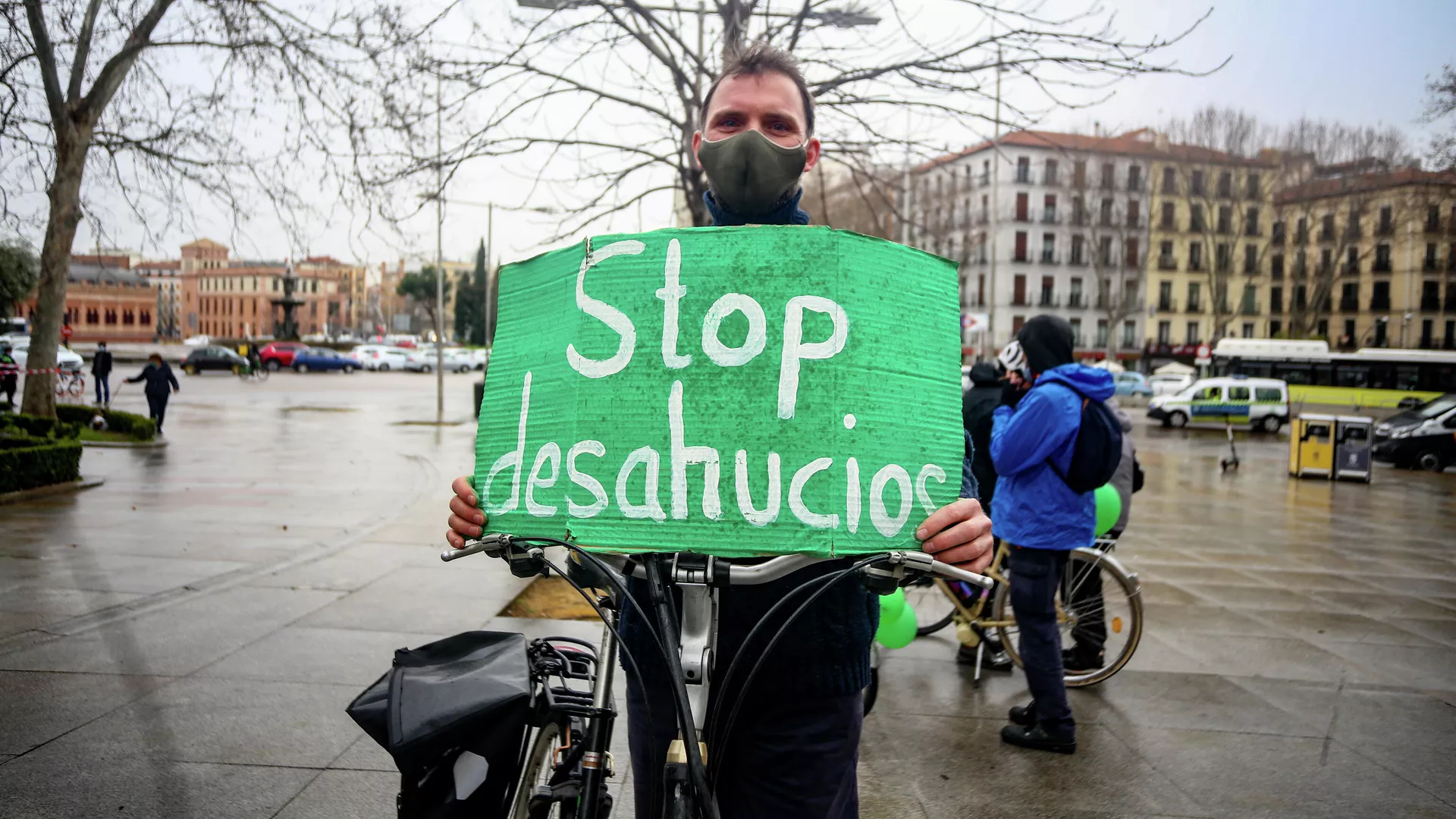 Manifestación en Madrid (España) por el derecho a la vivienda en febrero de 2021 Manifestación en Madrid (España) por el derecho a la vivienda en febrero de 2021