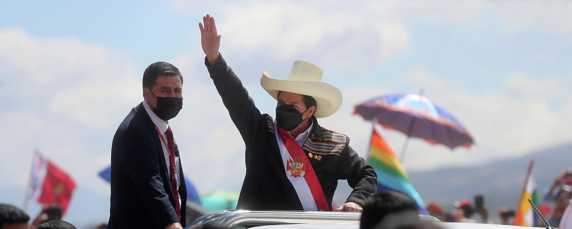 El presidente de Perú, Pedro Castillo, durante un acto por el Bicentenario de Perú en 2021 - Sputnik Mundo, 1920, 15.10.2021