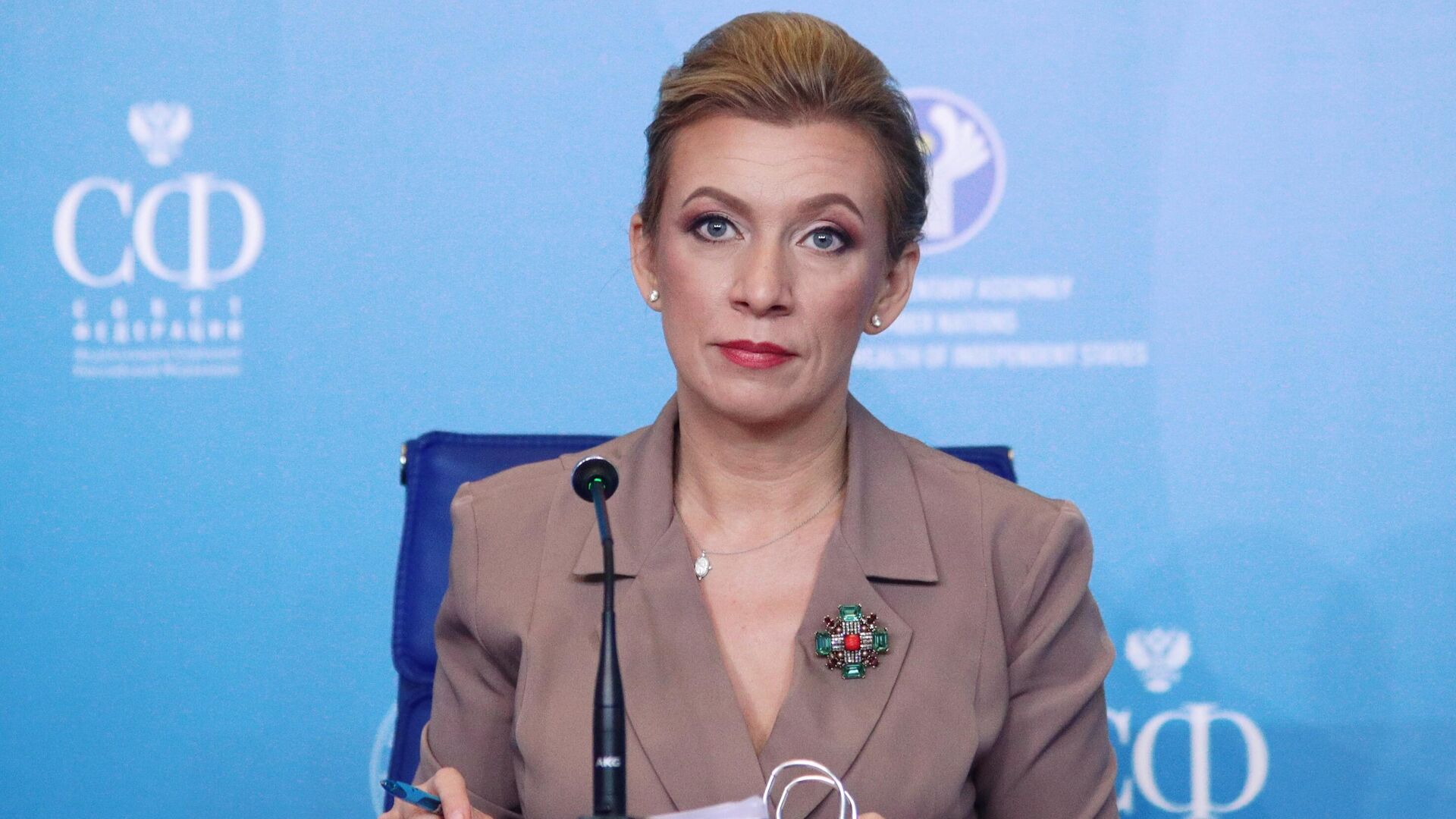 María Zajárova, portavoz de la Cancillería rusa María Zajárova, portavoz de la Cancillería rusa - Sputnik Mundo, 1920, 16.10.2021