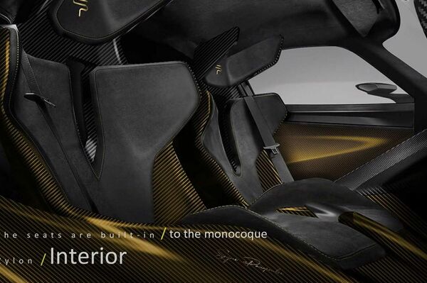 Los asientos están integrados en el chasis en el ultradeportivo Spyros Chaos - Sputnik Mundo