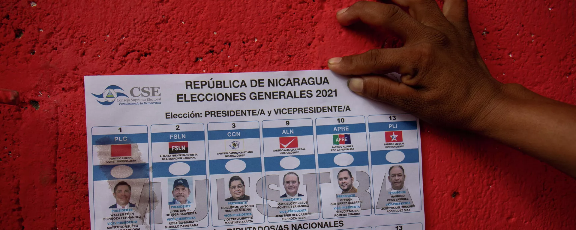 Papeleta con candidatos para las elecciones en Nicaragua Papeleta con candidatos para las elecciones en Nicaragua - Sputnik Mundo, 1920, 05.11.2021