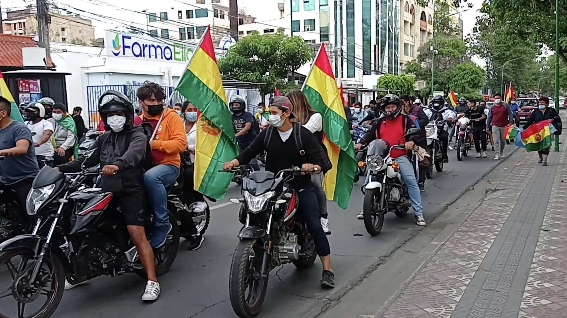 Protestas por el paro en Bolivia