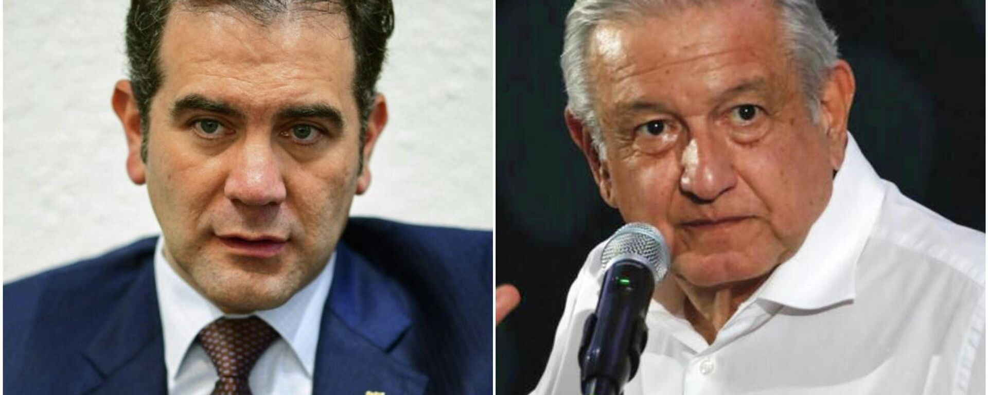 Lorenzo Córdova, presidente consejero del INE, y Andrés Manuel López Obrador, presidente de México - Sputnik Mundo, 1920, 12.11.2021