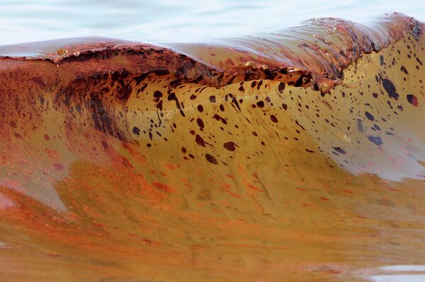 El agua contaminada por el petróleo vertido - Sputnik Mundo