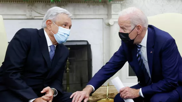Andrés Manuel López Obrador, presidente de México, y Joe Biden, presidente de EEUU - Sputnik Mundo