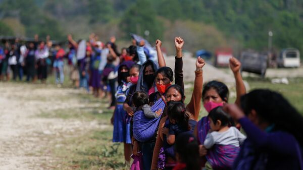 Mujeres integrantes del Ejército Zapatista de Liberación Nacional (EZLN) - Sputnik Mundo