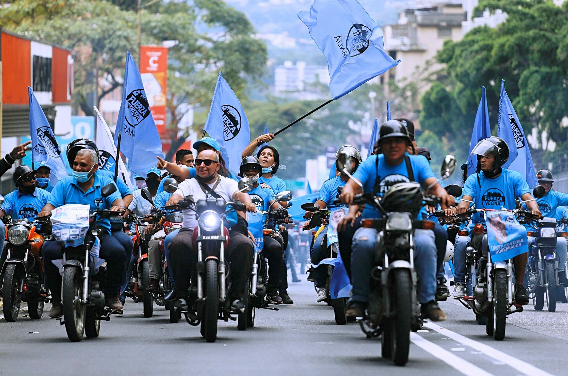 Caravana de campaña de la opositora Fuerza Vecinal en el estado Miranda - Sputnik Mundo, 1920, 20.11.2021