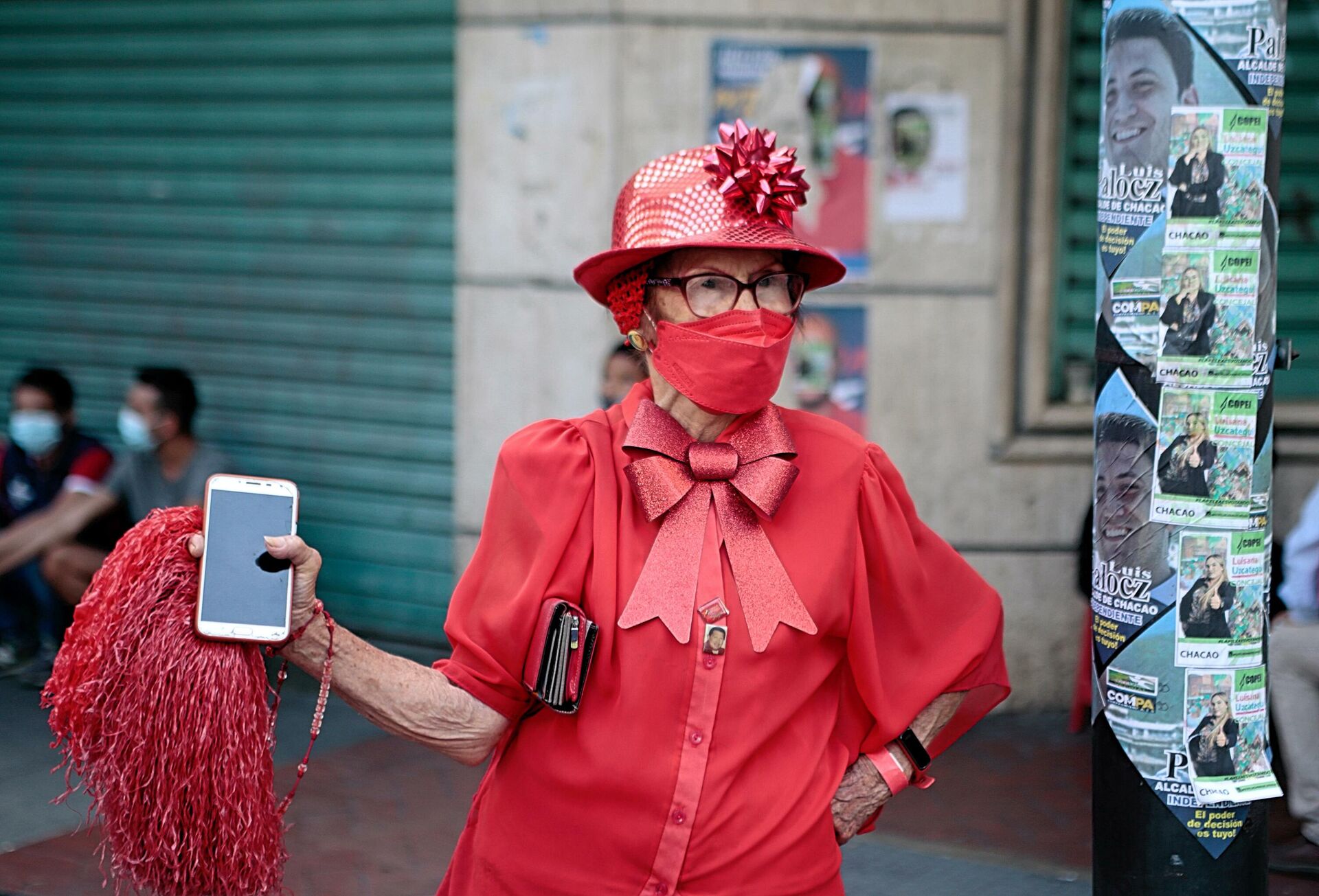 Marleny Vanegas, apodada por Hugo Chávez 'Caperucita roja', en un centro de votación de Chacao Marleny Vanegas, apodada por Hugo Chávez 'Caperucita roja', en un centro de votación de Chacao - Sputnik Mundo, 1920, 22.11.2021