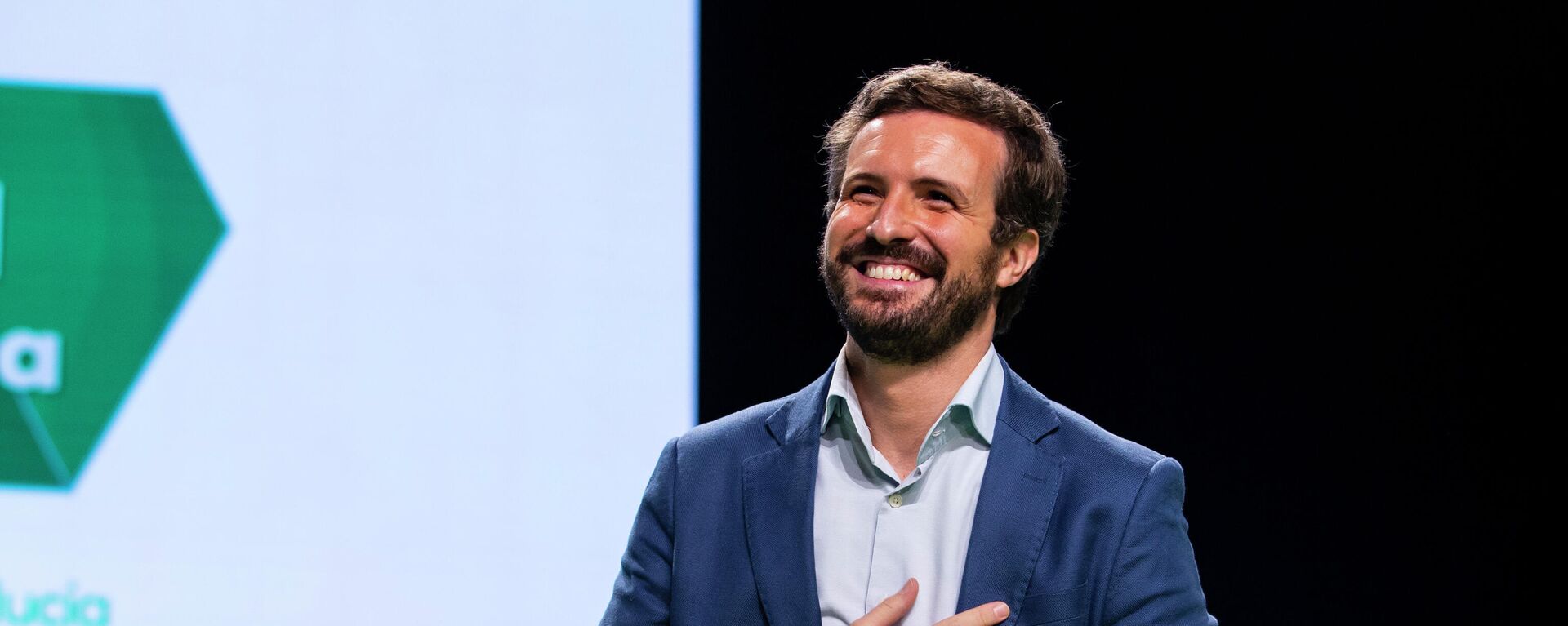 El presidente del PP, Pablo Casado, durante su intervención en la clausura del XVI Congreso Autonómico del PP de Andalucía el 21 de noviembre de 2021 - Sputnik Mundo, 1920, 22.02.2022