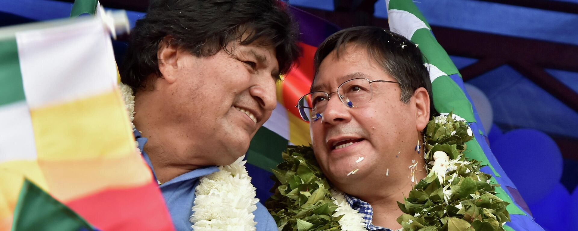 Evo Morales, expresidente de Bolivia, con el presidente Luis Arce - Sputnik Mundo, 1920, 23.11.2021