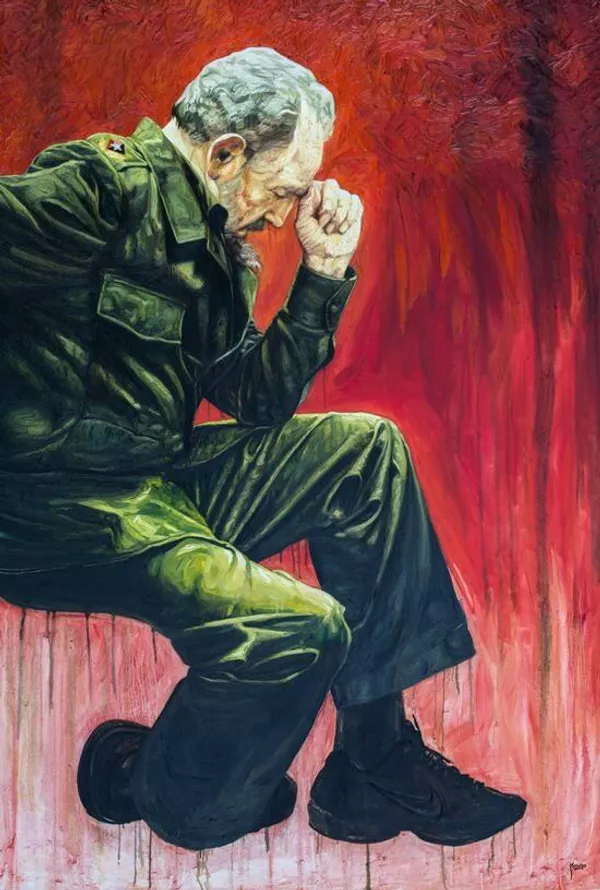 La pintura Meditación, del artista Eduardo Méndez Navarro, está inspirada en Fidel Castro en homenaje a su 89 cumpleaños. La pintura Meditación, del artista Eduardo Méndez Navarro, está inspirada en Fidel Castro en homenaje a su 89 cumpleaños. - Sputnik Mundo