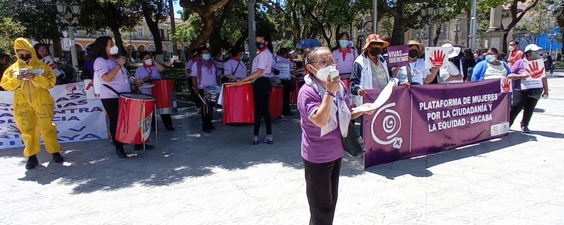 Marchas en Bolivia por el Día Internacional de la Eliminación de la Violencia contra la Mujer - Sputnik Mundo, 1920, 26.11.2021