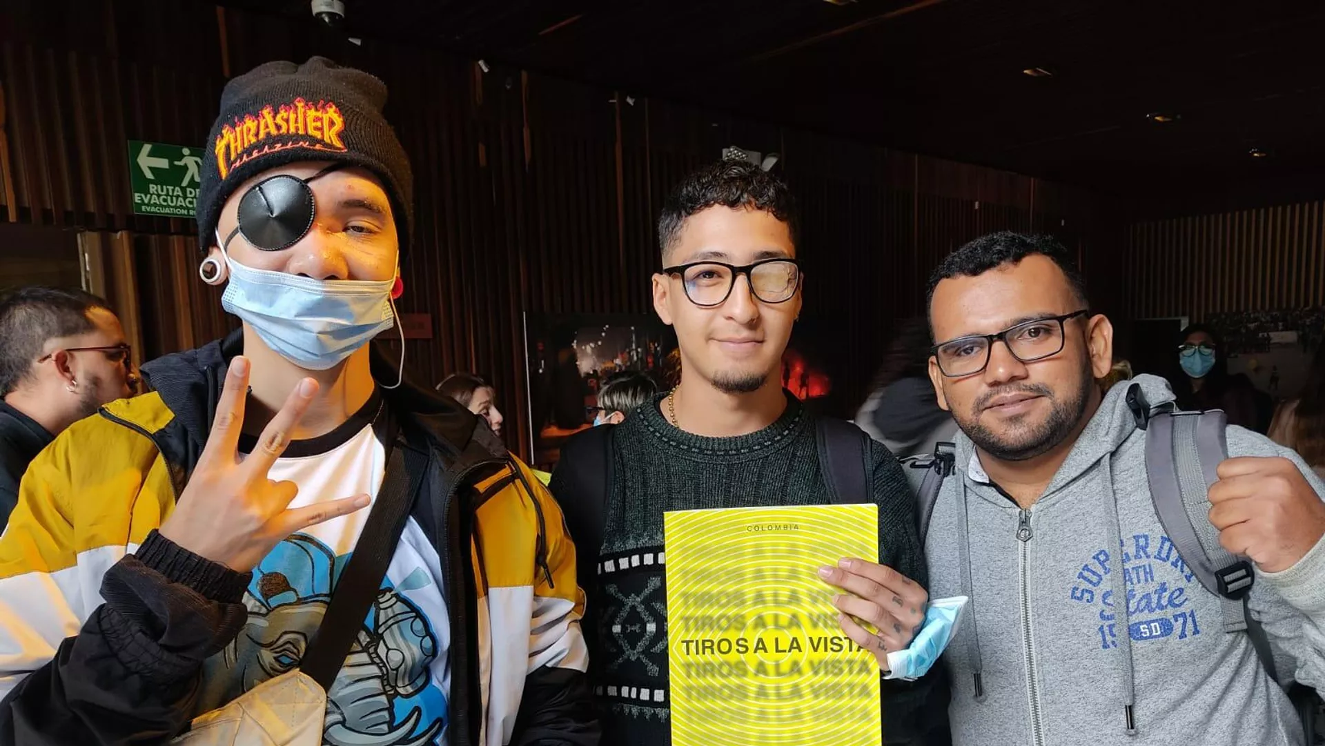 Daniel Jaimes (izquierda) y Faber Carvajal (centro) perdieron uno de sus ojos en las protestas antigubernamentales de Colombia este año. José Romero, por su parte, lo hizo en manifestaciones contra el Gobierno pasado de Juan Manuel Santos (2010 - 2018) Daniel Jaimes (izquierda) y Faber Carvajal (centro) perdieron uno de sus ojos en las protestas antigubernamentales de Colombia este año. José Romero, por su parte, lo hizo en manifestaciones contra el Gobierno pasado de Juan Manuel Santos (2010 - 2018) - Sputnik Mundo, 1920, 27.11.2021