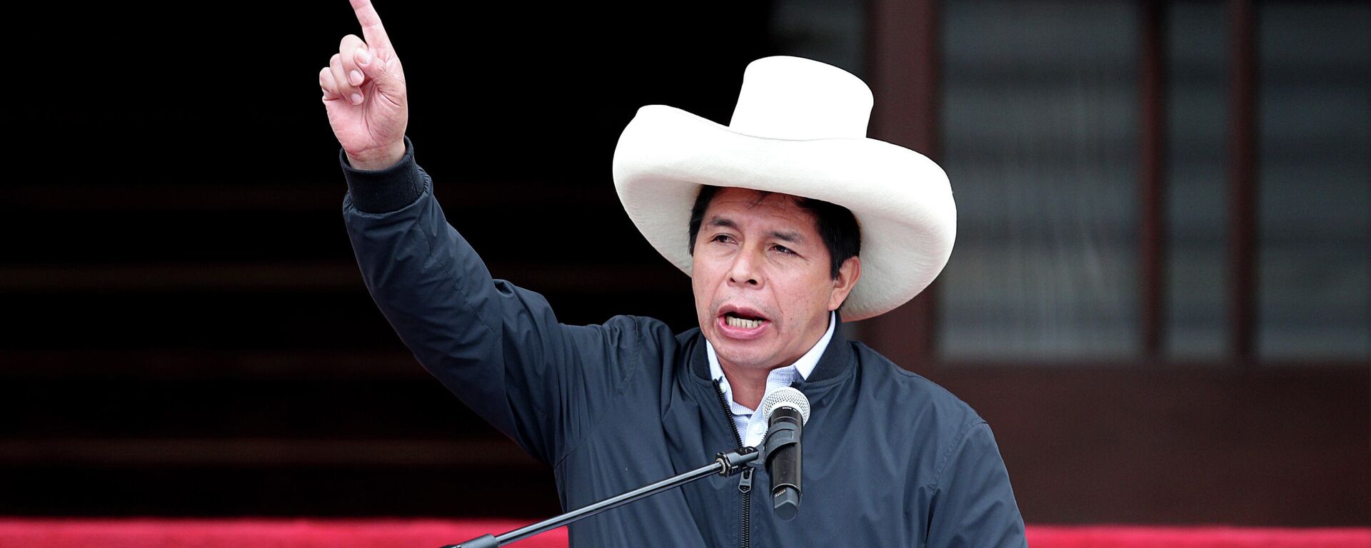 El presidente de Perú, Pedro Castillo, durante un discurso oficial - Sputnik Mundo, 1920, 17.02.2022