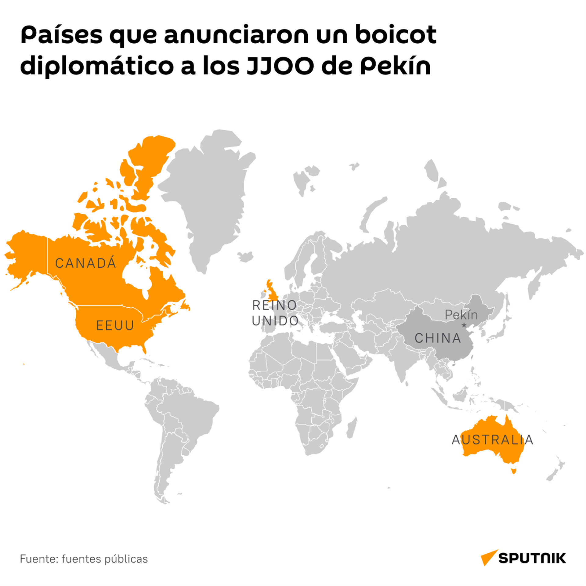 Los países que optaron por el boicot diplomático a los JJOO de Pekín - Sputnik Mundo, 1920, 09.12.2021