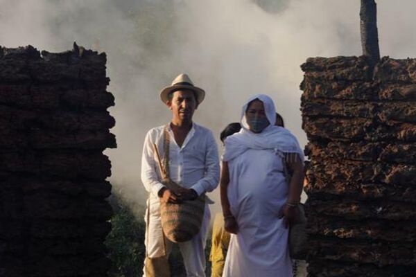 Atentado en contra de el gobierno y patrimonio cultural de la comunidad de Minakalwa del pueblo Kankuamo y demás pueblos originarios de la Sierra Nevada de Gonawindua en Santa Marta, en el norte de Colombia - Sputnik Mundo