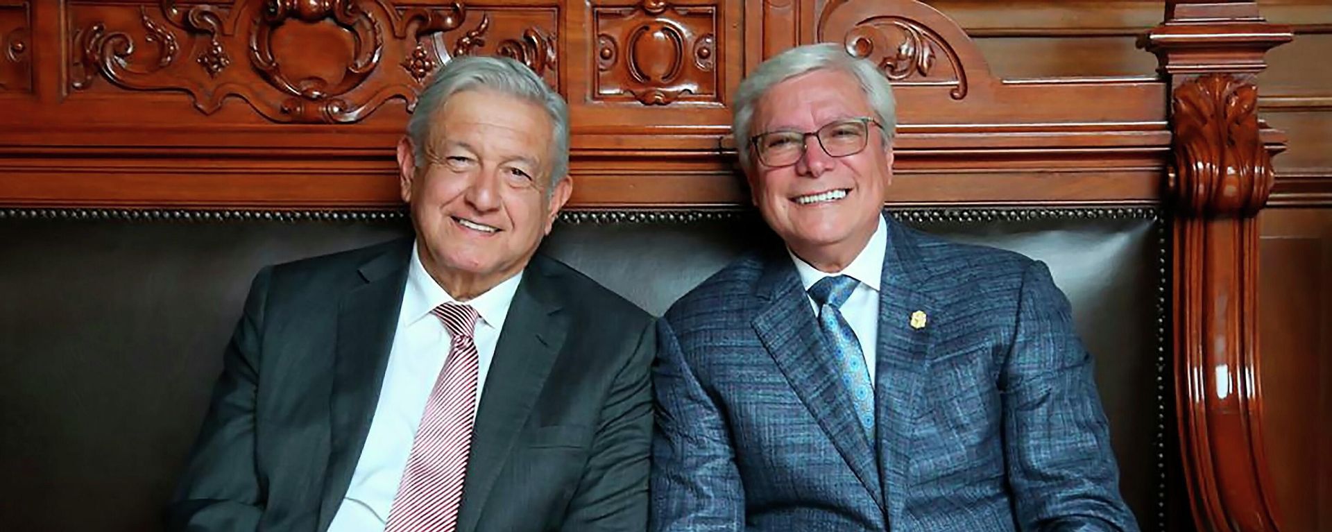 Andrés Manuel López Obrador con Jaime Bonilla. - Sputnik Mundo, 1920, 14.12.2021
