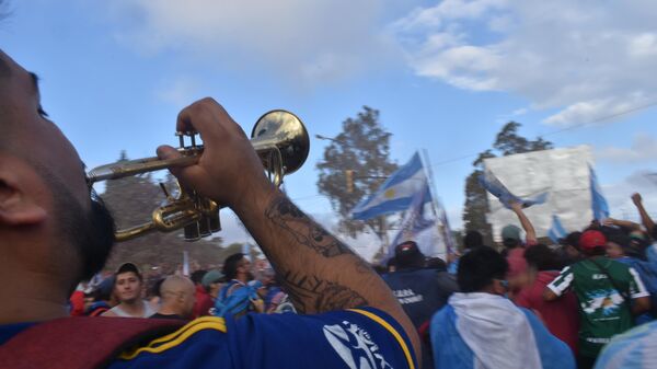 Marcha contra la ley de megaminería en Chubut, Argentina - Sputnik Mundo