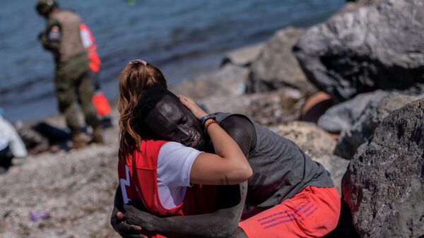 La crisis migratoria en Ceuta (archivo) - Sputnik Mundo