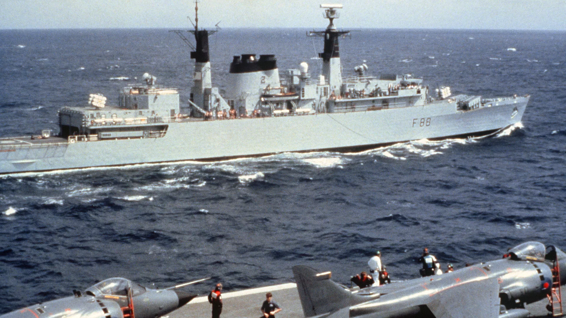 Un buque de guerra británico en 1982 (archivo)