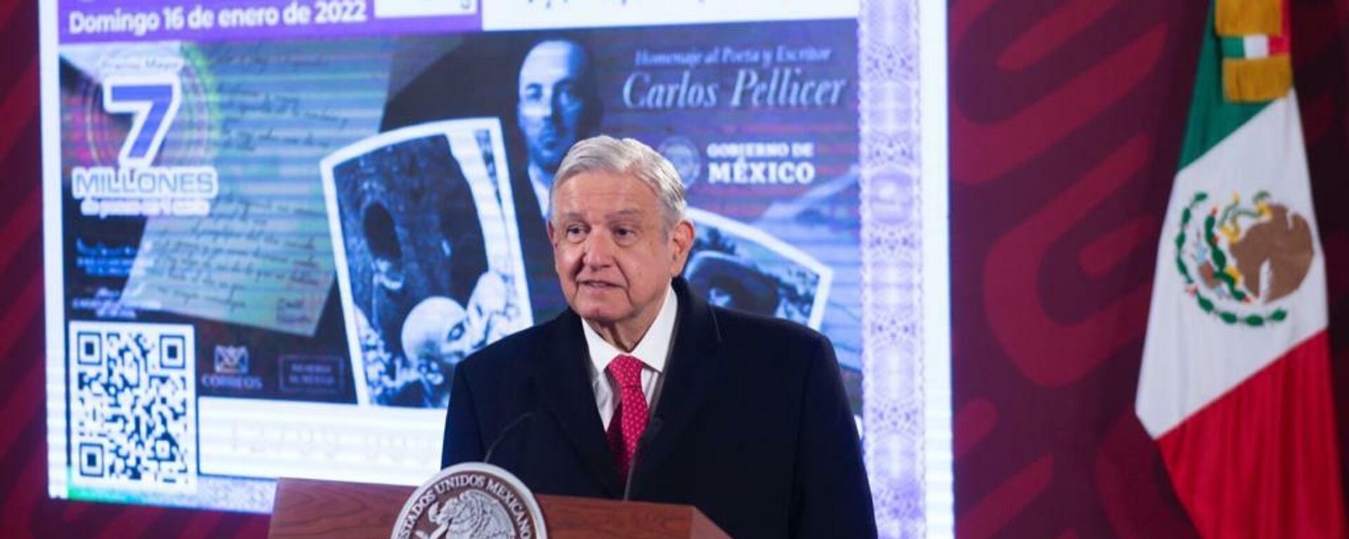 Andrés Manuel López Obrador recuerda al poeta tabasqueño Carlos Pellicer. - Sputnik Mundo, 1920, 07.01.2022