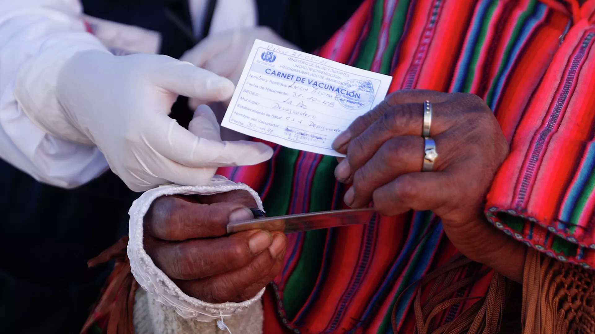  El carnet de vacunación en Bolivia
