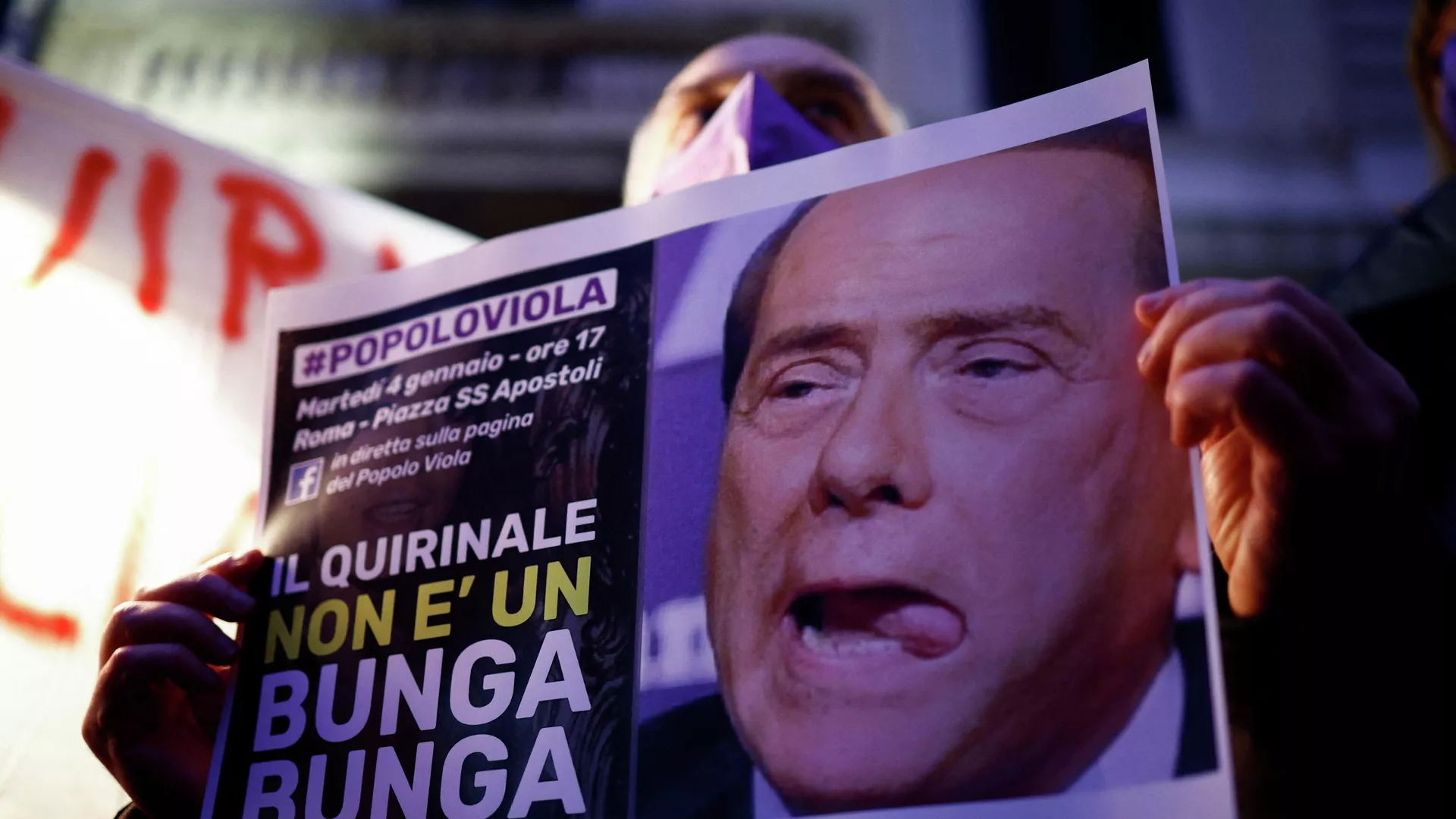 Protestas en Italia contra Berlusconi
