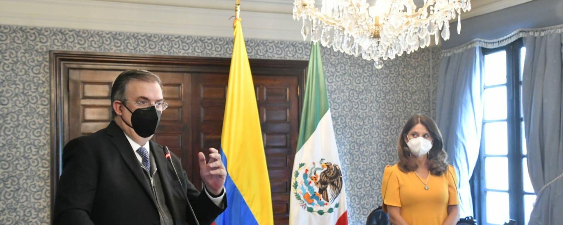 Marcelo Ebrard, canciller mexicano, y Marta Lucía Ramírez, vicepresidenta y canciller de Colombia - Sputnik Mundo, 1920, 26.01.2022