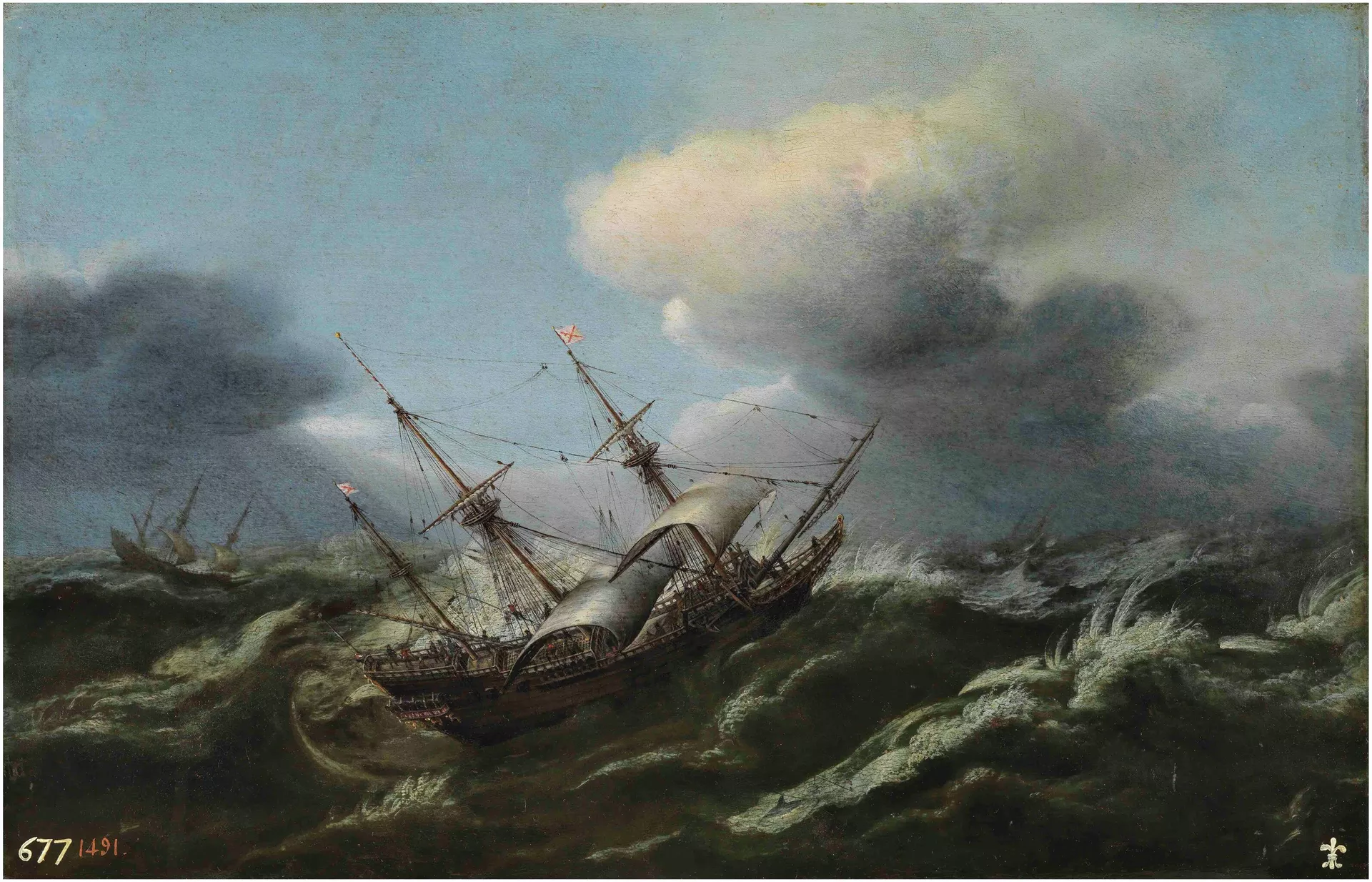 Claes Claesz Wou - Navíos en una tormenta (Museo del Prado) Claes Claesz Wou - Navíos en una tormenta (Museo del Prado) - Sputnik Mundo, 1920, 28.01.2022