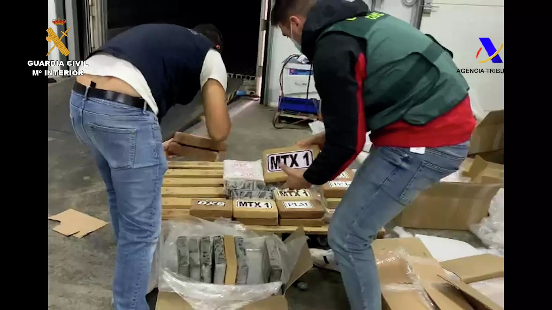 Interceptan en España 2.000 kilos de cocaína procedente de Ecuador