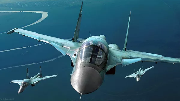 El cazabombardero ruso Su-34 - Sputnik Mundo