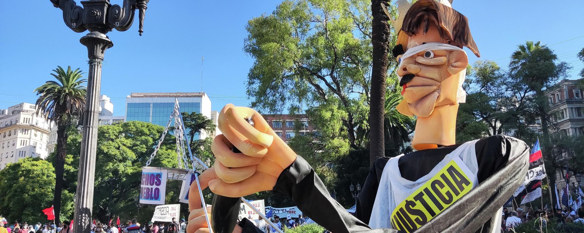 Movilización contra la Corte Suprema frente al Palacio de Justicia en Buenos Aires - Sputnik Mundo, 1920, 02.02.2022