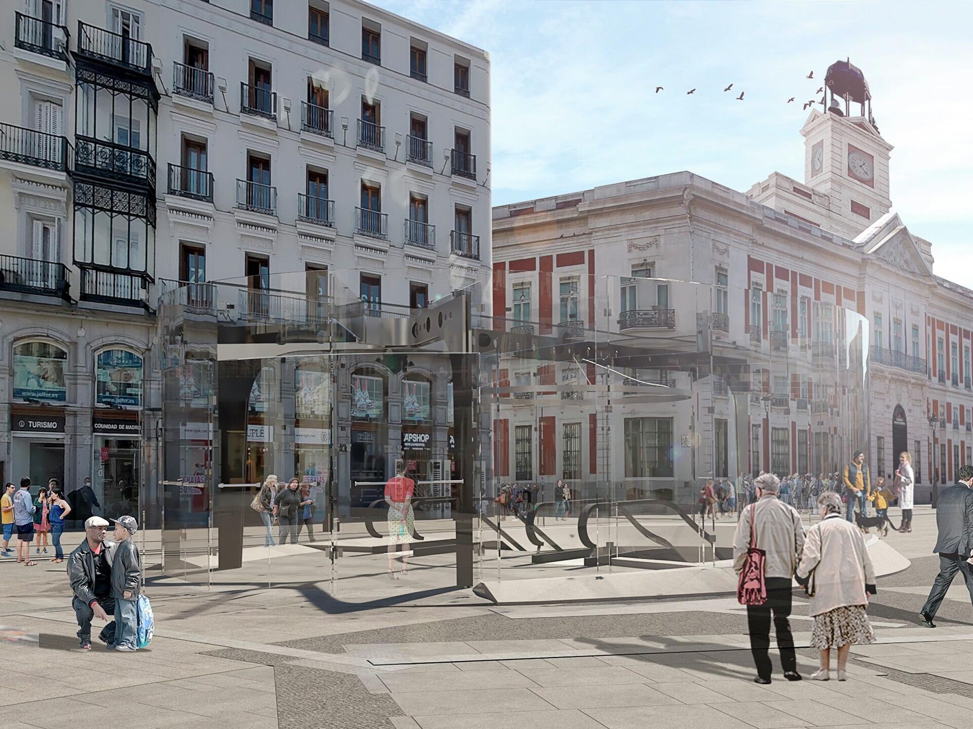 Nueva entrada a la estación de Sol en el proyecto de remodelación del espacio (Madrid) - Sputnik Mundo, 1920, 03.02.2022