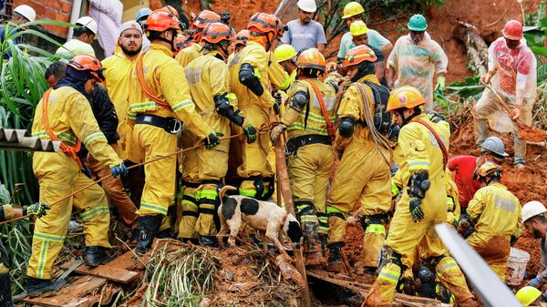 Los bomberos de Brasil (foto del archivo) - Sputnik Mundo