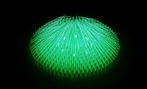 El famoso director de cine chino Zhang Yimou fue el responsable de la ceremonia de apertura. - Sputnik Mundo