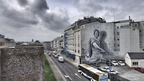 Mural de Julio César en Lugo  - Sputnik Mundo