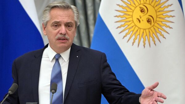 Alberto Fernández, presidente de Argentina - Sputnik Mundo