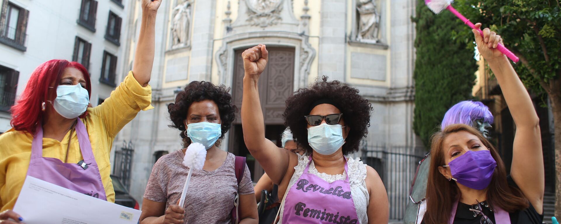 Un grupo de empleadas del hogar participa en una concentración en Madrid (Archivo) - Sputnik Mundo, 1920, 24.02.2022