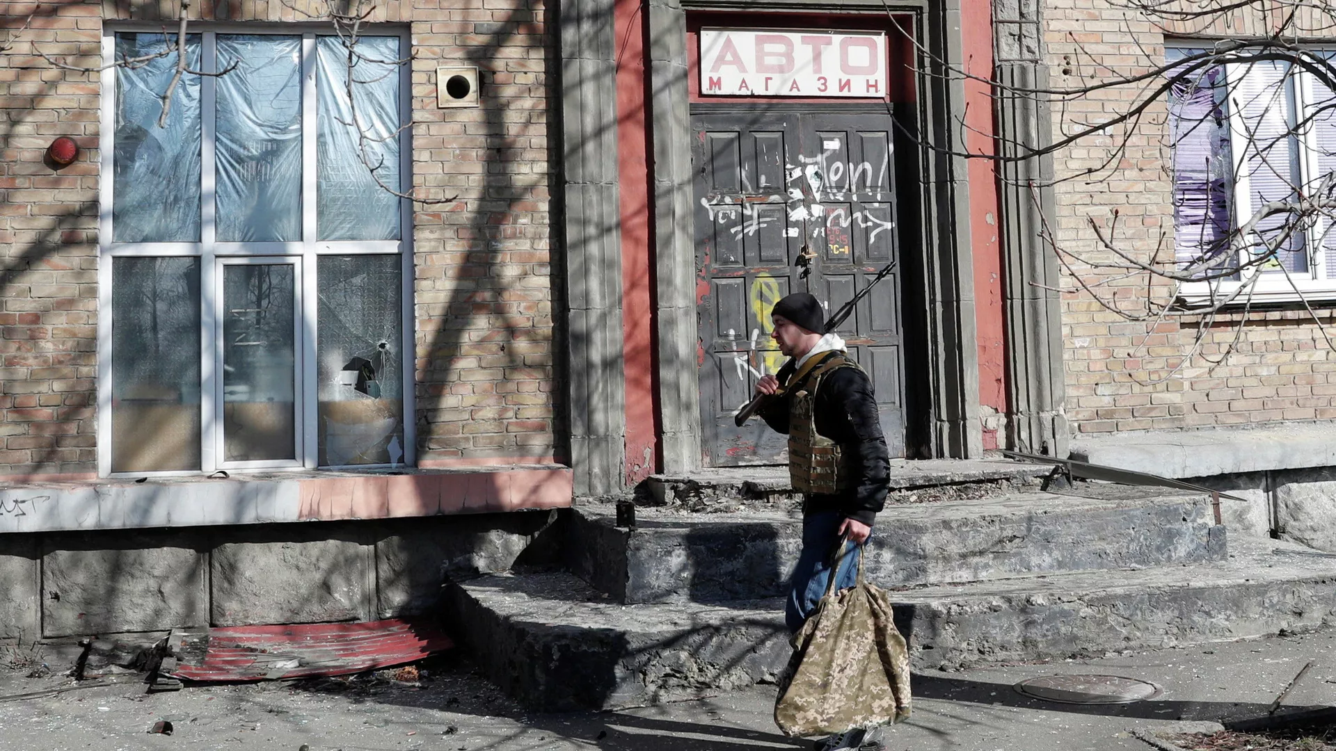Una calle de Kiev Una calle de Kiev