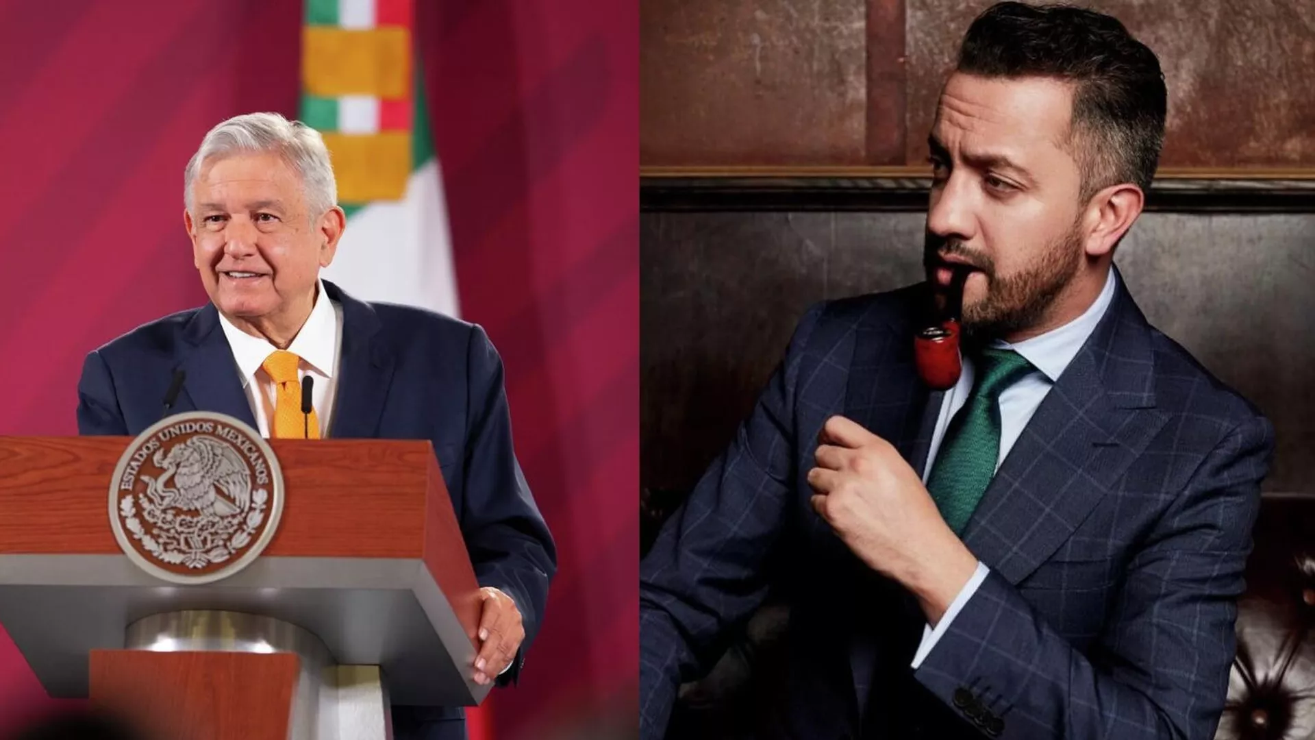 El presidente mexicano Andrés Manuel López Obrador y el 'influencer' Chumel Torres