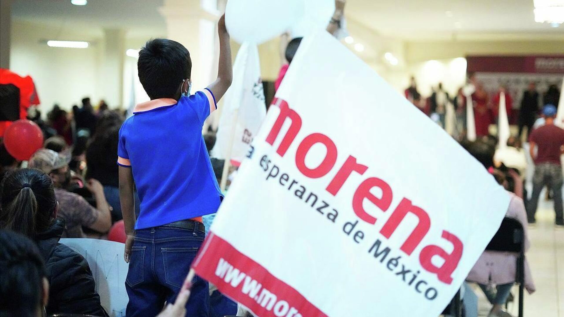 Un mitin de Morena, el partido oficial del Gobierno de México - Sputnik Mundo, 1920, 07.08.2023