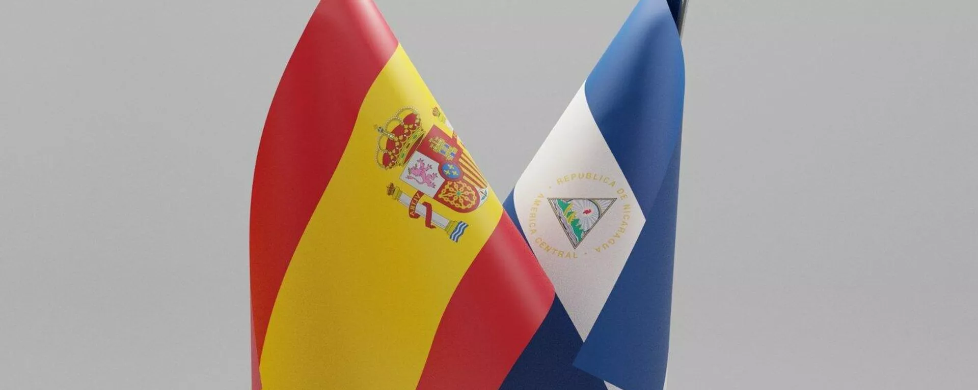 Banderas de Epaña y Nicaragua - Sputnik Mundo, 1920, 08.03.2022