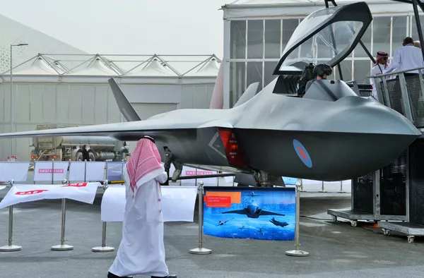 La zona de start-ups muestra las últimas tecnologías desarrolladas por pequeñas y medianas empresas de todo el mundo que presentan sus productos a inversores y empresas de capital riesgo. En la foto: un avión de combate en el World Defense Show 2022 en Riad. La zona de start-ups muestra las últimas tecnologías desarrolladas por pequeñas y medianas empresas de todo el mundo que presentan sus productos a inversores y empresas de capital riesgo. En la foto: un avión de combate en el World Defense Show 2022 en Riad. - Sputnik Mundo