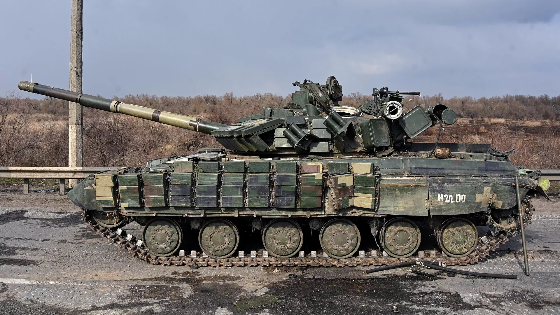 Un tanque de las Fuerzas Armadas de Ucrania