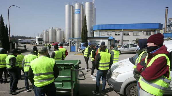 El paro de transportistas en España - Sputnik Mundo