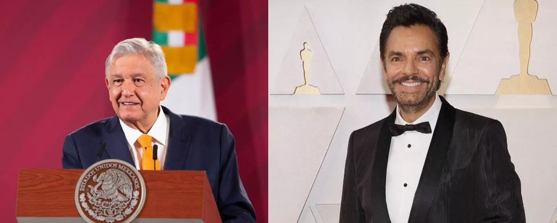 El presidente mexicano Andrés Manuel López Obrador y el actor mexicano Eugenio Derbez - Sputnik Mundo, 1920, 28.03.2022