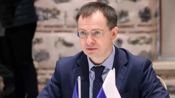 Vladímir Medinski, jefe de la delegación rusa, el asesor del presidente ruso Vladímir Putin - Sputnik Mundo
