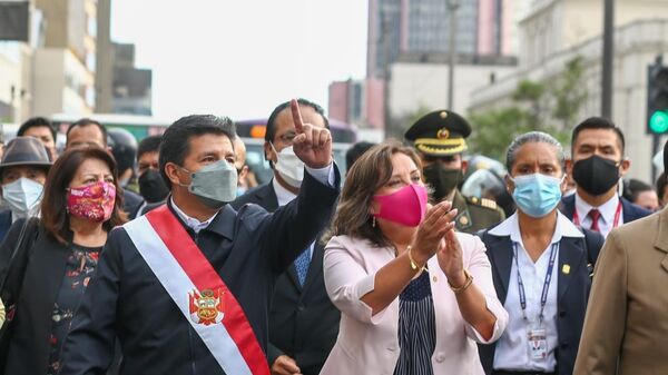 Pedro Castillo y Dina Boluarte, presidente y vicepresidenta de Perú - Sputnik Mundo