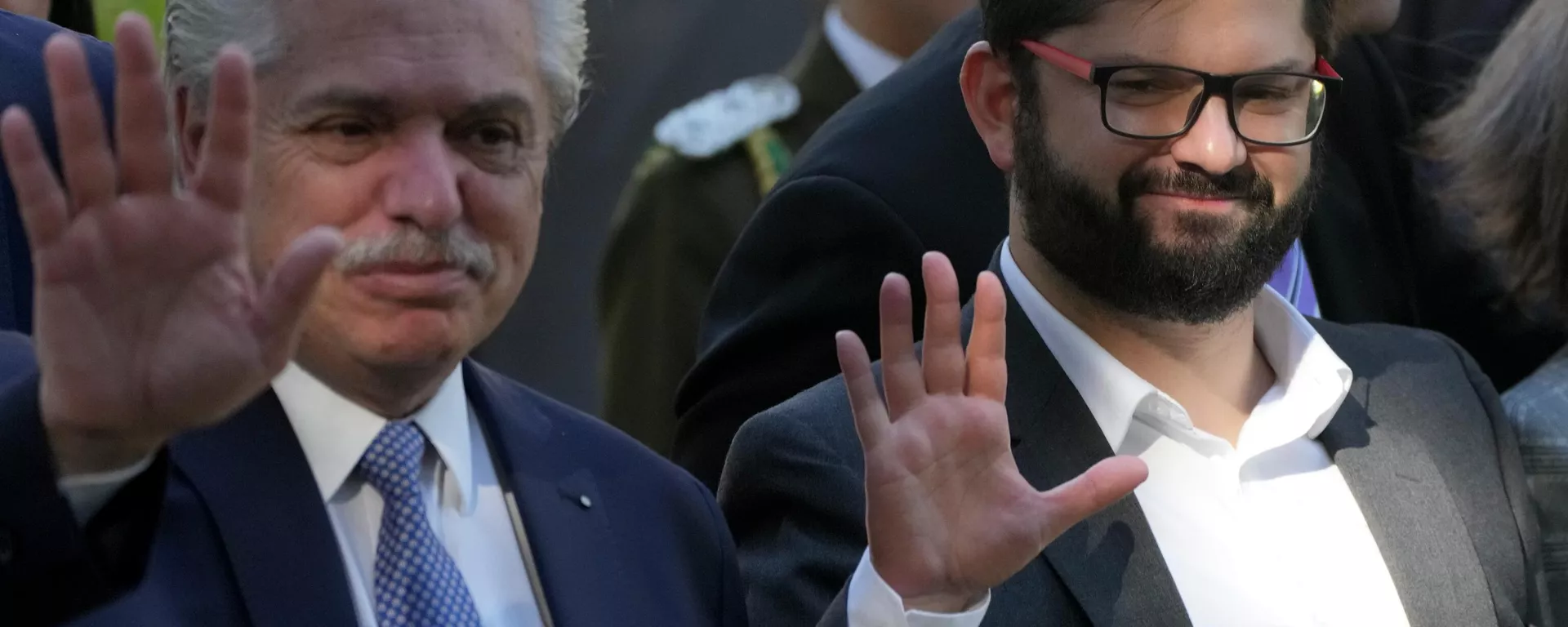El presidente de Argentina, Alberto Fernández, junto con el presidente chileno, Gabriel Boric - Sputnik Mundo, 1920, 06.04.2022